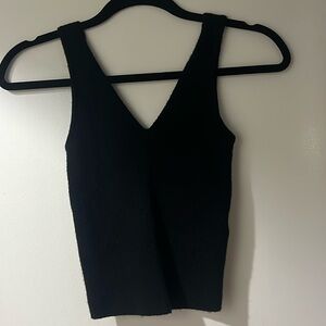 Abercrombie & Fitch Black Ribbed Sweater Tank